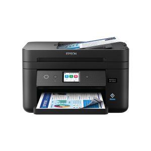 Epson Workforce WF-2960 Wireless All-in-One Printer with Scan, Copy, Fax, Auto Document Feeder, Automatic 2-Sided Printing, 2.4″ Touchscreen Display, 150-Sheet Paper Tray and Ethernet,Black
